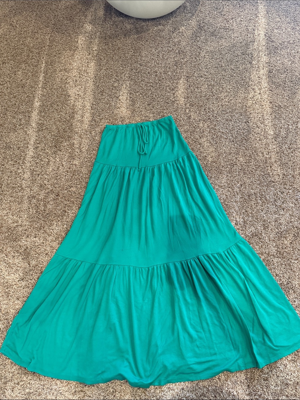 See You Monday Teal Tiered Maxi Skirt